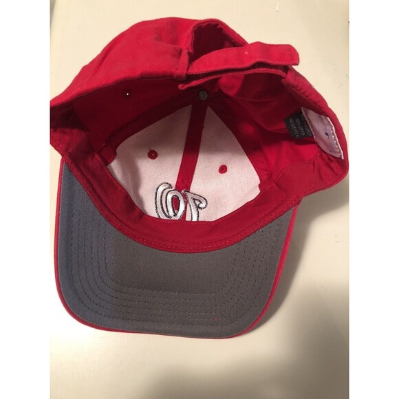 Youth MLB Washington Nationals TEI Brand Sports Ball Cap Hat Adjustable Red - Picture 3 of 5